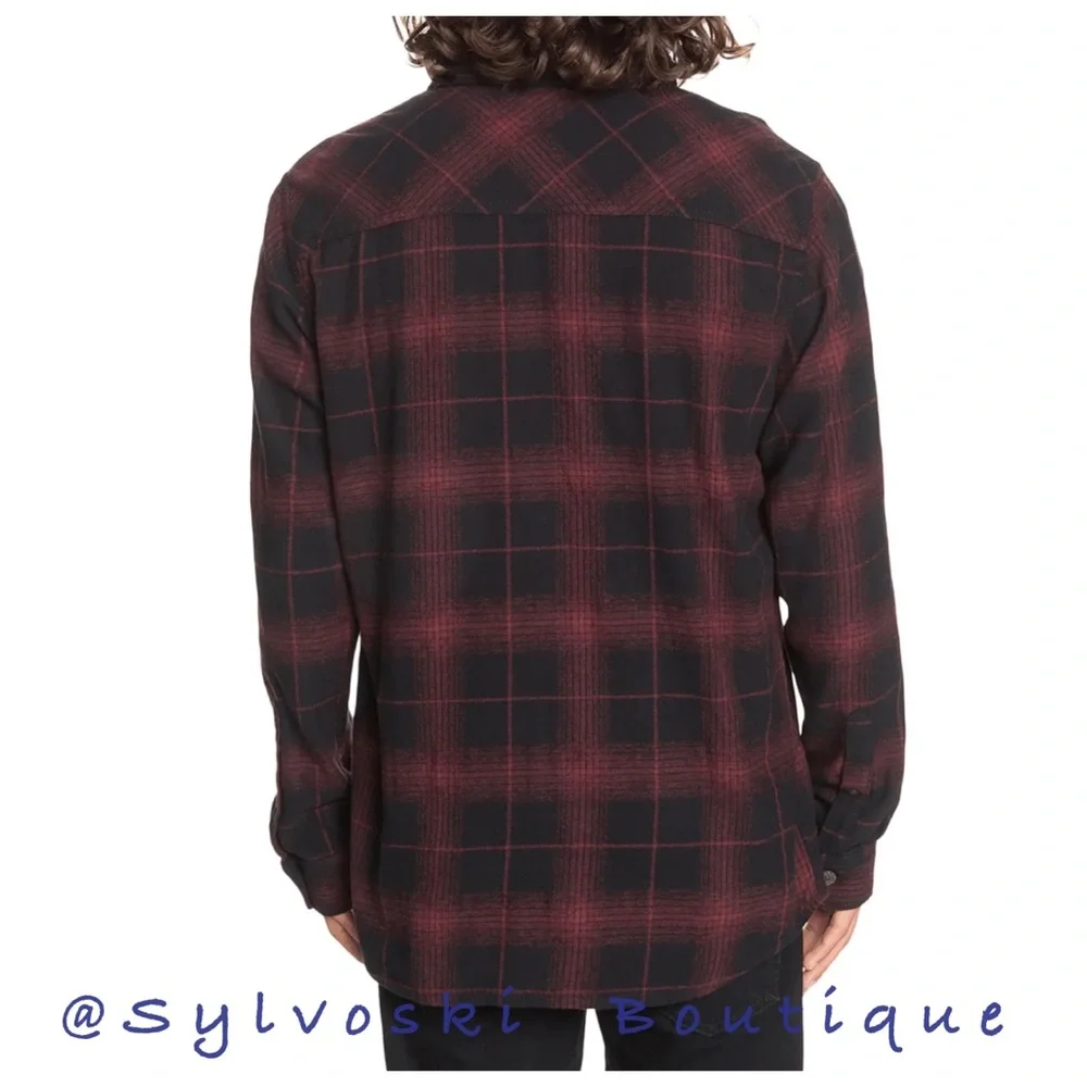 🔥Quiksilver Shadow Swells Long Sleeve Shirt NWT - Picture 4 of 8